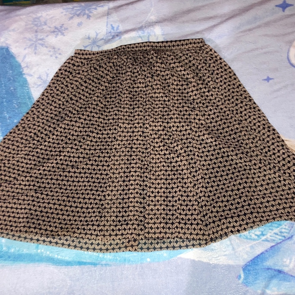 Spense Black and Tan A-Line Skirt
